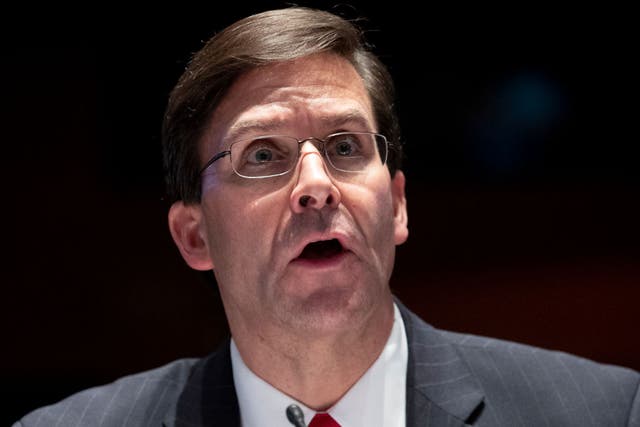 Mr Esper says military will act 'in accordance with the US constitution