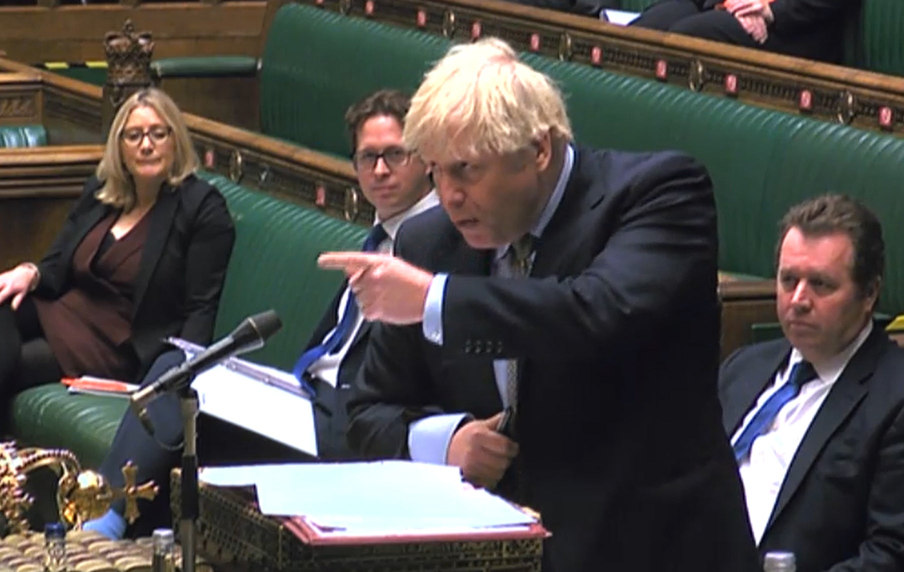 Boris Johnson during Prime Minister’s Questions this week