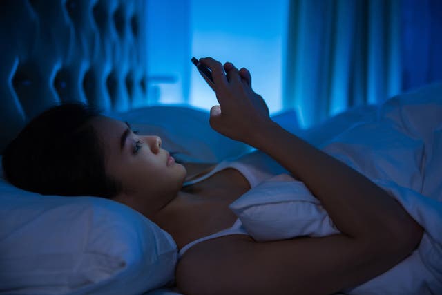 <p>47 per cent said they spend up to half an hour ‘doomscrolling’ at night</p>