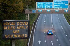 Wales imposes travel ban on visitors from high-risk Covid areas of UK
