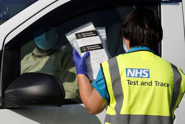 Surging infections are feared to be overwhelming the UK’s test and trace system