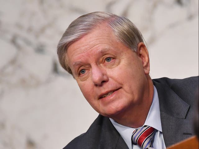 Senate Judiciary Chairman Lindsey Graham during the fourth day of Senate Judiciary Committee confirmation hearings for Judge Barrett