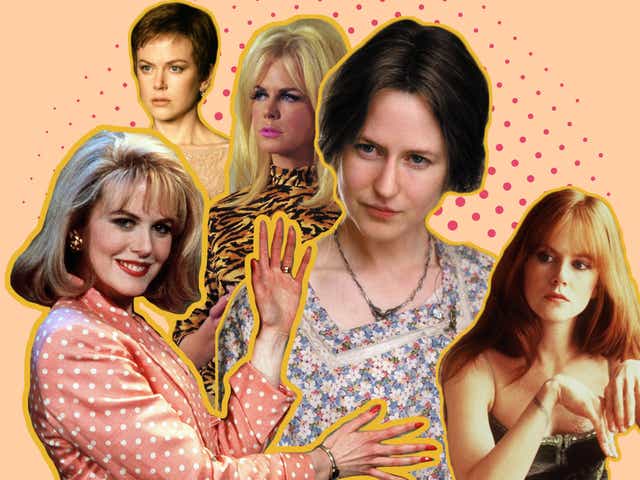 From left to right: Nicole Kidman in ‘To Die For’, ‘Birth’, ‘The Paperboy’, ‘The Hours’ and ‘Practical Magic’