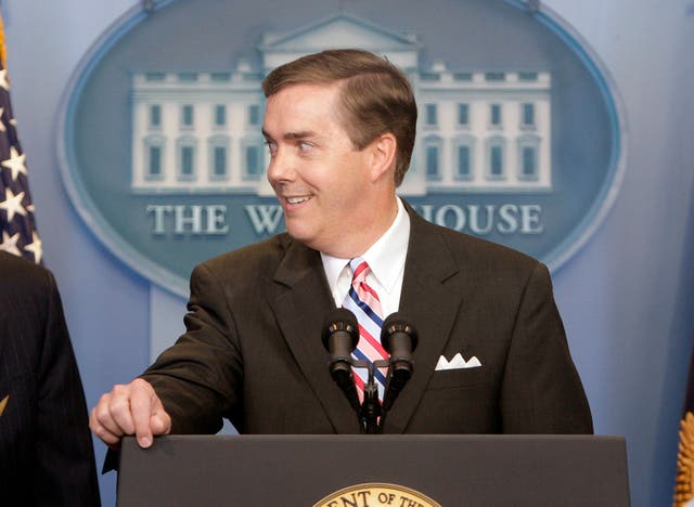 White House Correspondents Association President Steve Scully appears at a ribbon-cutting ceremony for the James S. Brady Press Briefing Room at the White House in Washington on 11 July 2007
