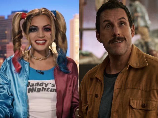 Alaina Pinto and Adam Sandler in ‘Hubie Halloween'