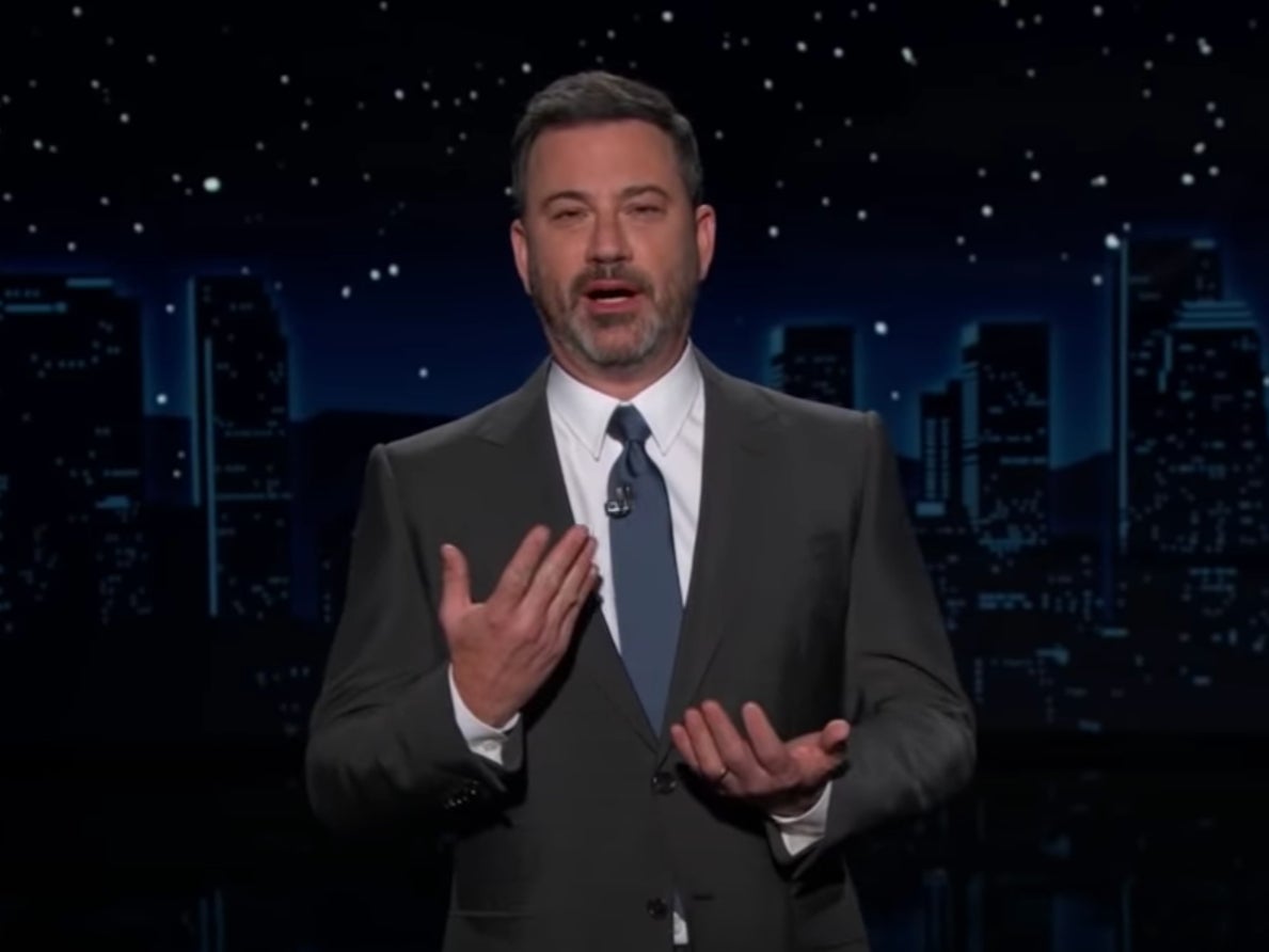 Jimmy Kimmel criticised NBC for scheduling a town hall with Donald Trump at the same time as Joe Biden’s event on ABC