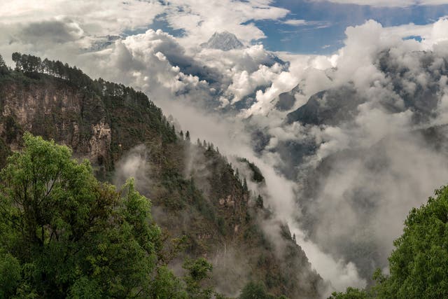 The monsoon in the Nepalese Himalayas. Scientists have calculated the mountain range’s erosion rate due to rainfall 