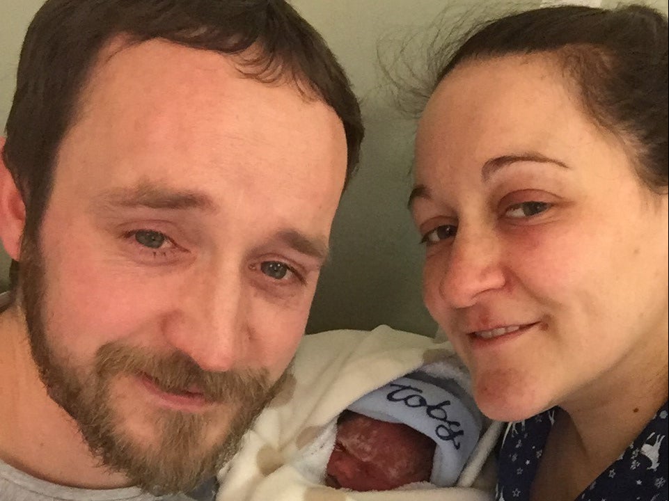Daniel and Jenny Feasey with their baby son Toby who was stillborn after poor care at Furness General Hospital