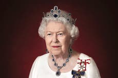 Queen wears sapphire tiara for rare official portrait