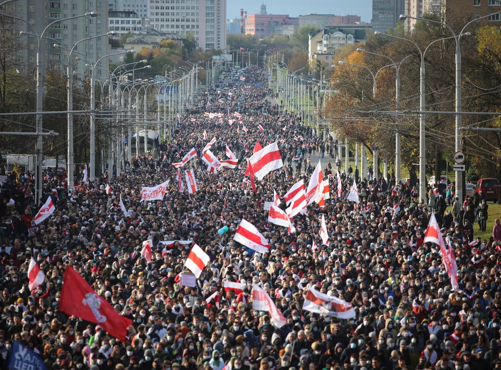 Belarus has seen a number of large demonstrations in recent months
