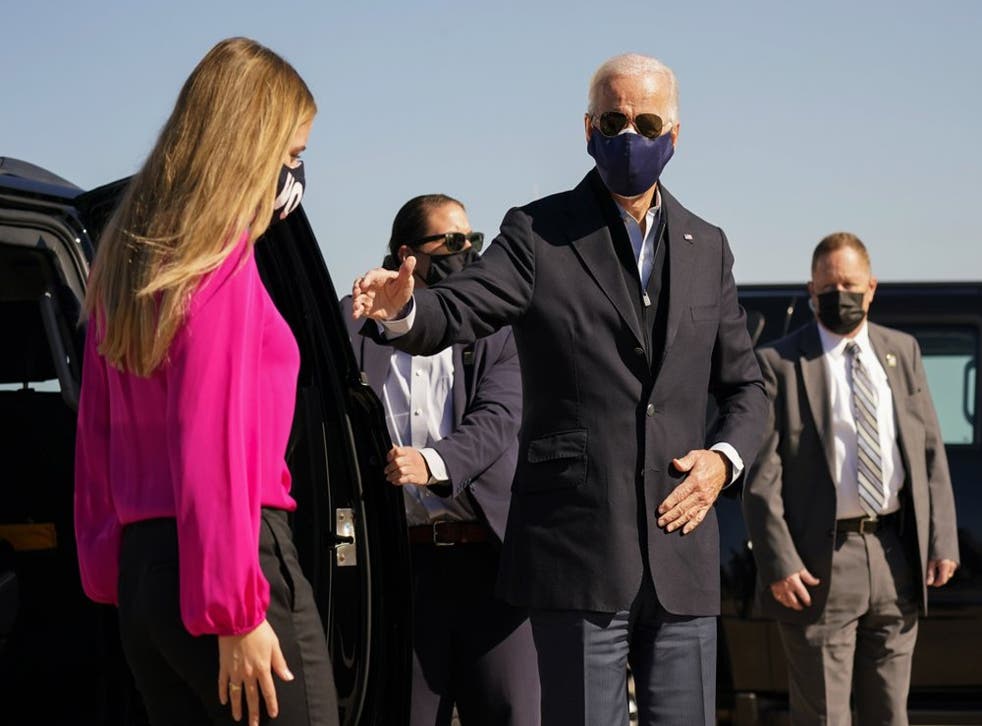 El candidato demócrata Joe Biden en New Castle, Delaware el 18 de octubre del 2020. (Foto: Carolyn Kaster)