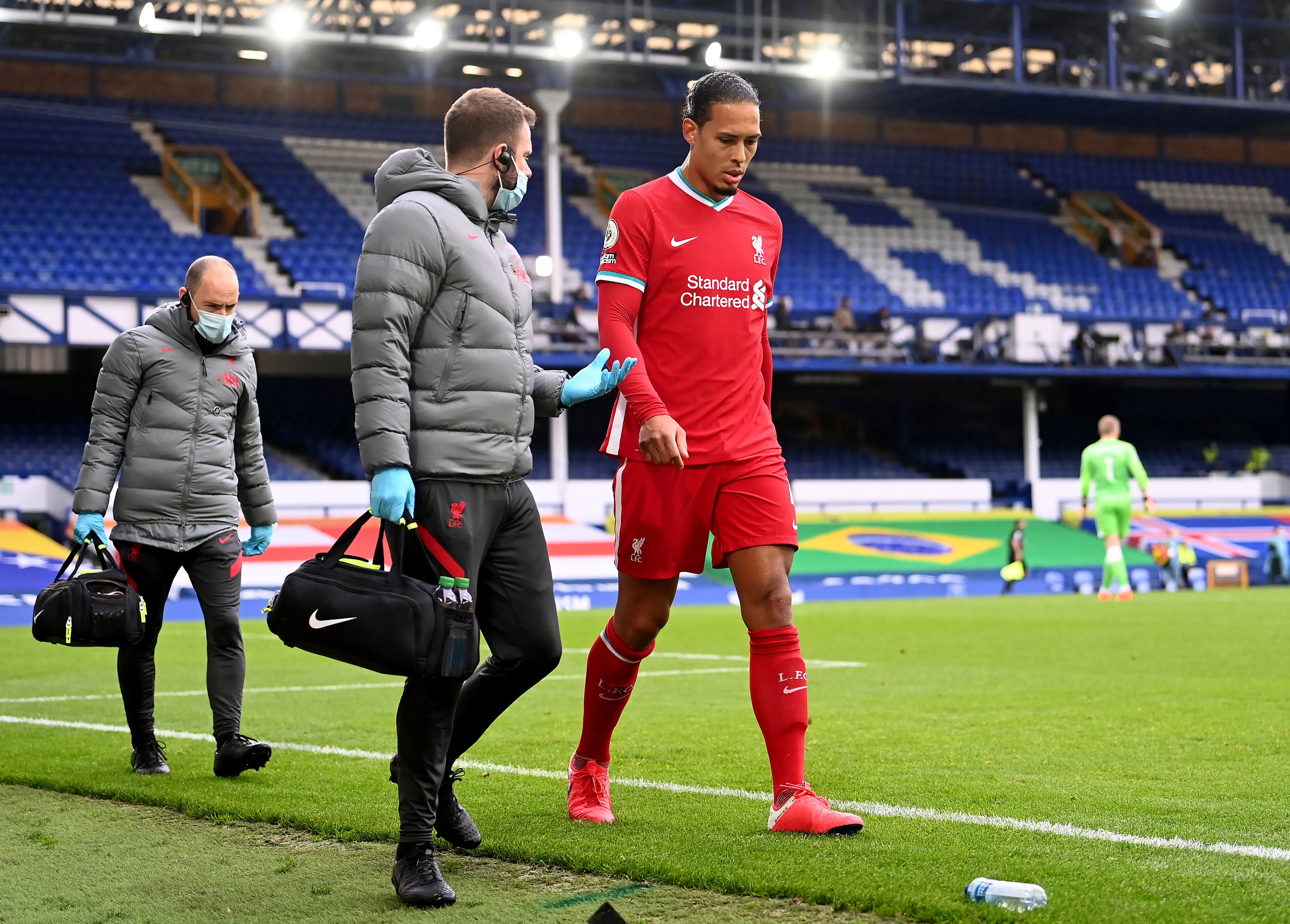 Virgil van Dijk is expected to miss between six and nine months due to a damaged ACL