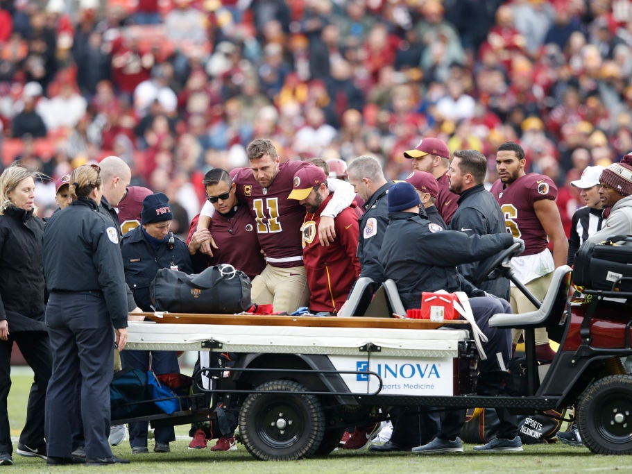 Alex Smith is injured on 18 November 2018