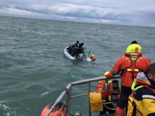 More than 200 people were prevented from crossing the Channel in small boats by French authorities on Sunday