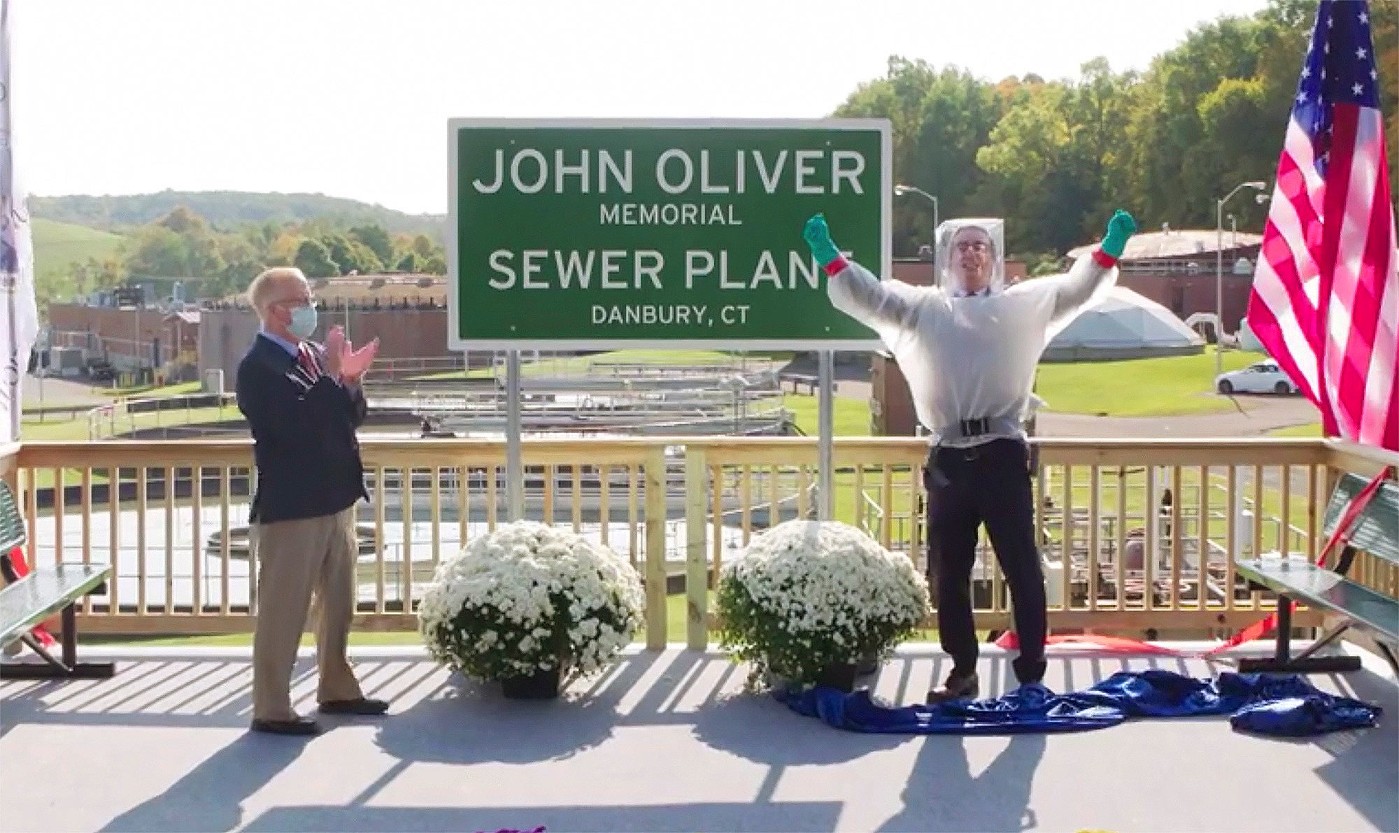 Comedian John Oliver has a sewage plant named after him: 'It's full of crap just like you'