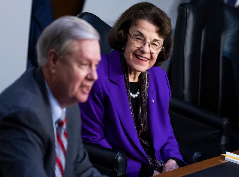 Liberals skewered Democratic Senator Dianne Feinstein for being too collegial with Chairman Lindsey Graham at the Amy Coney Barrett hearings.