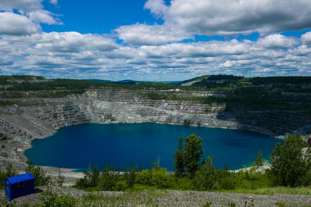 The former asbestos mine in the Canadian town of Asbestos 