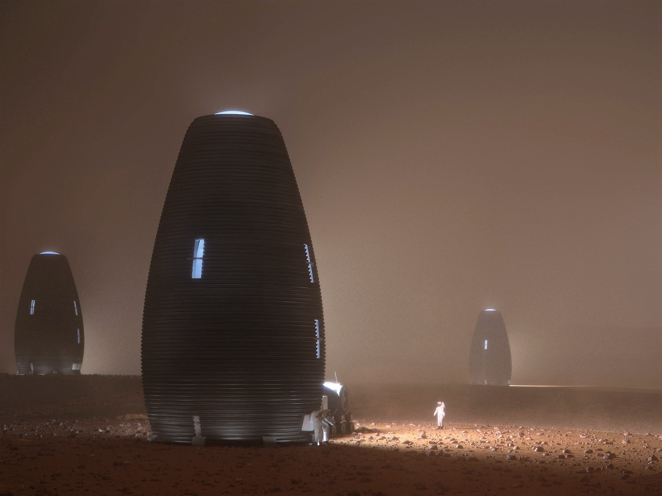 Nasa’s 3D-Printed Habitat Challenge has seen various structures proposed that could be built from the materials found on Mars
