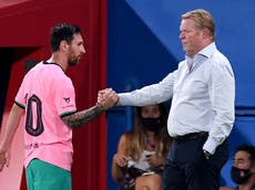 Barca coach Koeman says Messi’s performances ‘could be better’