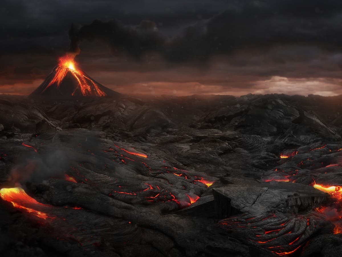 Эпоха катаклизмов. Извержение вулкана лава. Пермское вымирание вулканы. Вулкан Сольфатара. Врата Муспелльхейма. Магма вулкана.