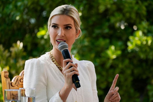 Ivanka Trump, daughter and adviser to President Donald Trump, speaks at a campaign event Monday, Oct. 12, 2020, in Las Vegas