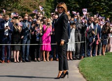 Melania Trump nixes campaign trip due to cough from COVID
