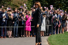 Melania Trump nixes campaign trip due to cough from COVID