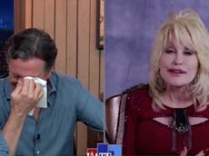 Stephen Colbert an emotional wreck after Dolly Parton sings to him