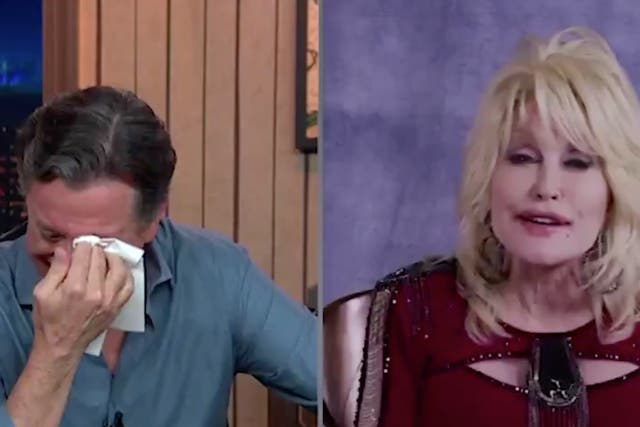 Dolly Parton reduces Stephen Colbert to tears