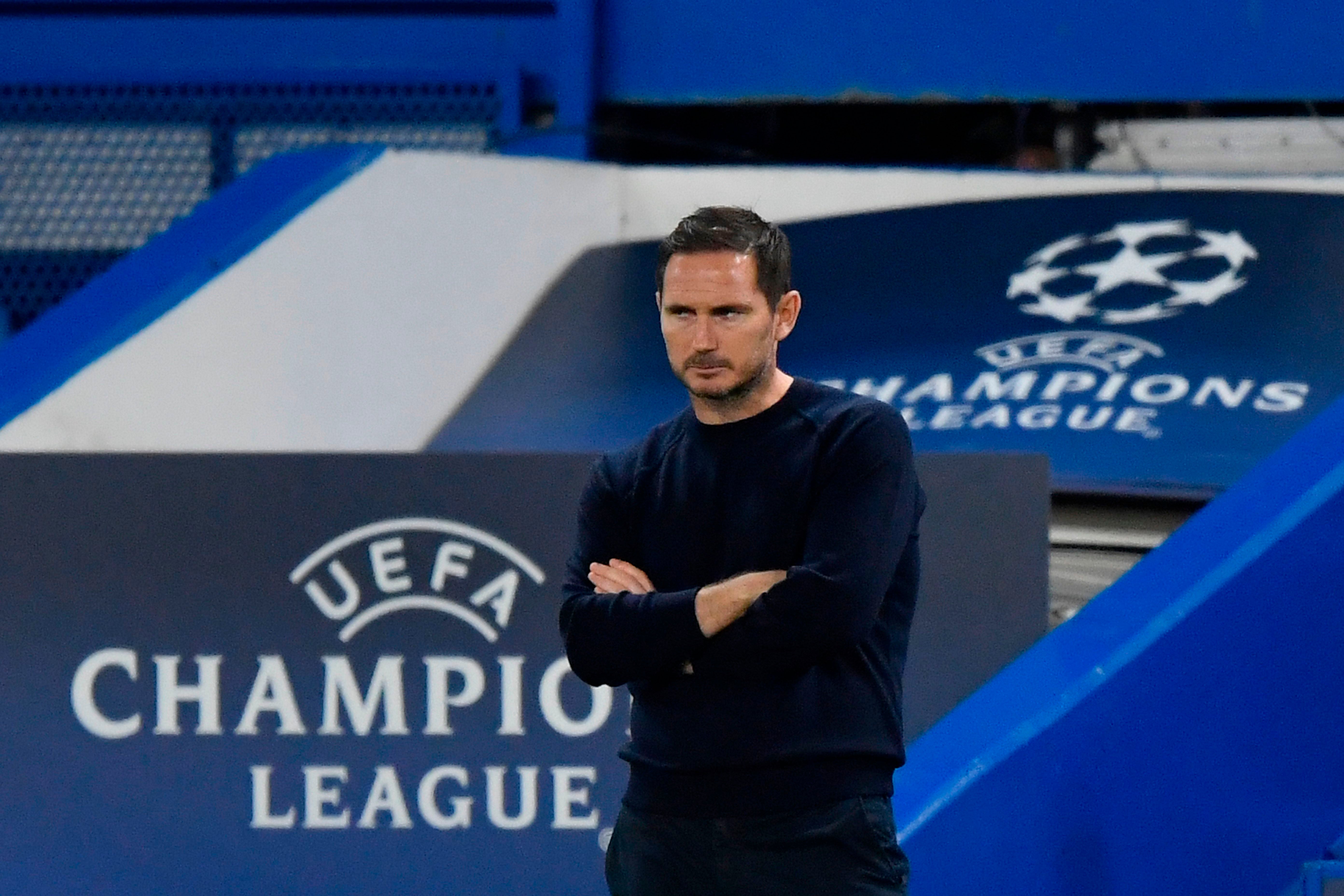 Frank Lampard watches Chelsea’s 0-0 Champions League draw with Sevilla on Tuesday night