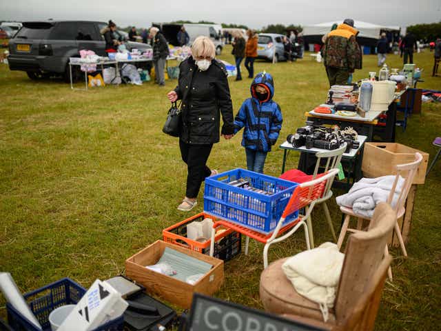 One cited ‘side hustle’ is selling clothes and second hand belongings at car boot sales 
