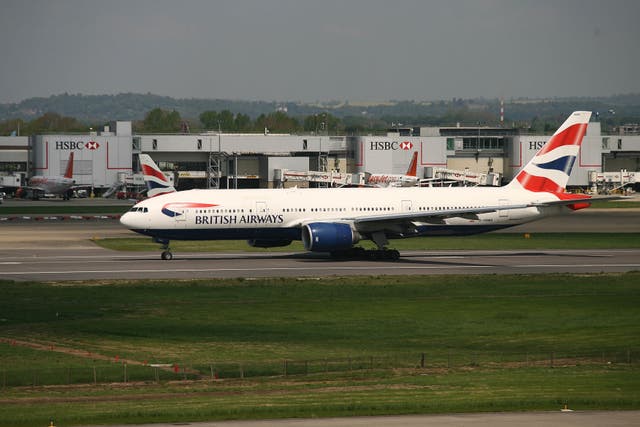 Caribbean escape: British Airways Boeing 777 at Gatwick airport