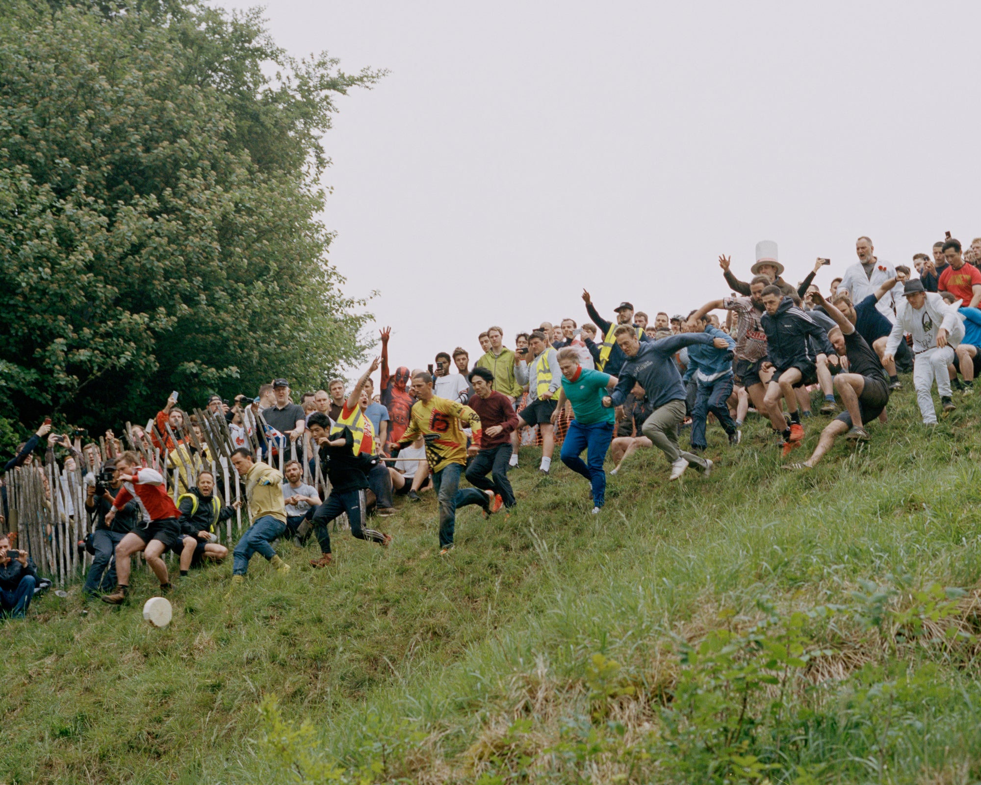 Cheese rolling on Cooper’s Hill in Gloucestershire