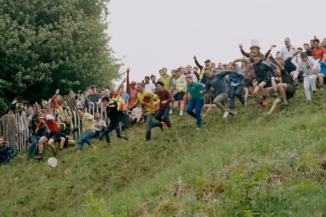 Cheese rolling on Cooper’s Hill in Gloucestershire
