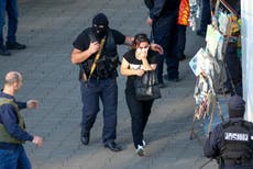 Gunman holds hostages at bank in ex-Soviet republic Georgia