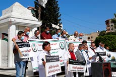 Gaza nurses protest loss of Israeli permit, layoffs