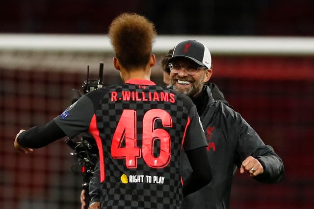 Jurgen Klopp was pleased to give minutes to 19-year-old Rhys Williams