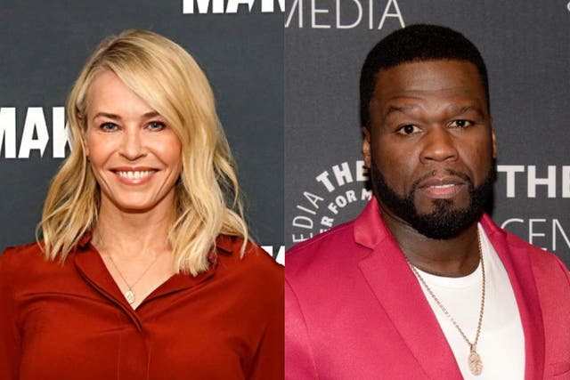 Chelsea Handler and 50 Cent at events in early 2020