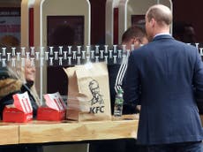 KFC dubs Prince William 'His Royal Thighness' 