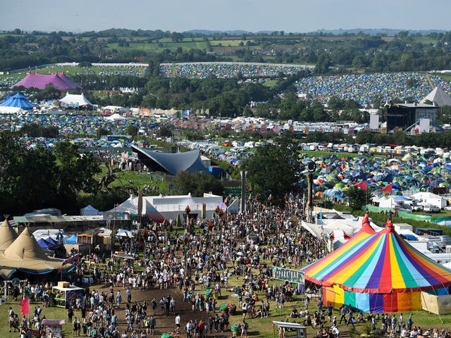 Worthy Farm filled with Glastonbury festival-goers in 2019