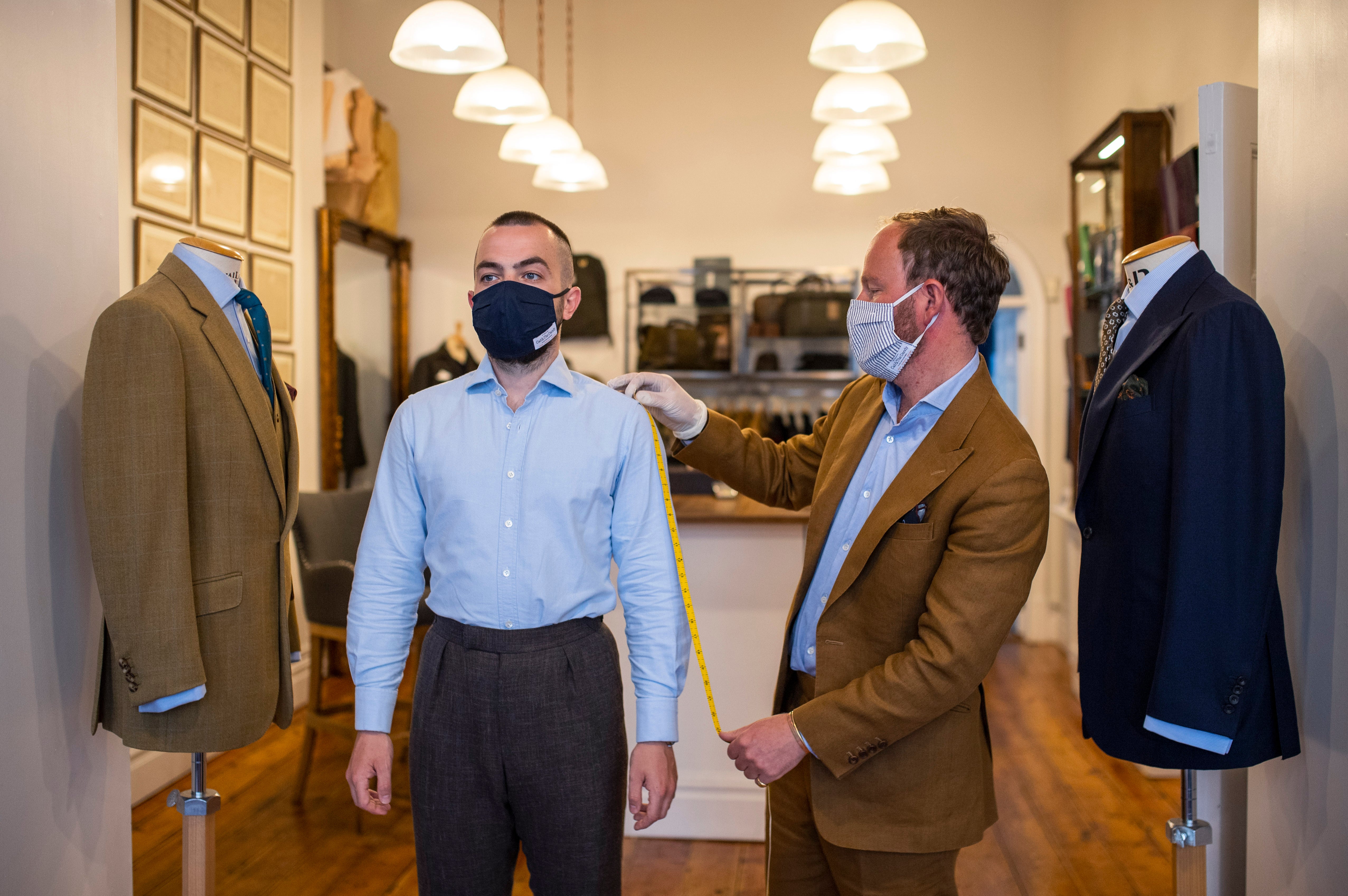 Customers have been able to return to Savile Row since June, but the diminished demand for formal wear means footfall is still a fraction of what it once was