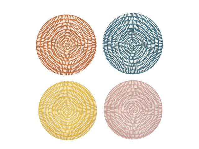 These colourful plates will make a stylish and eye-catching addition to your kitchen