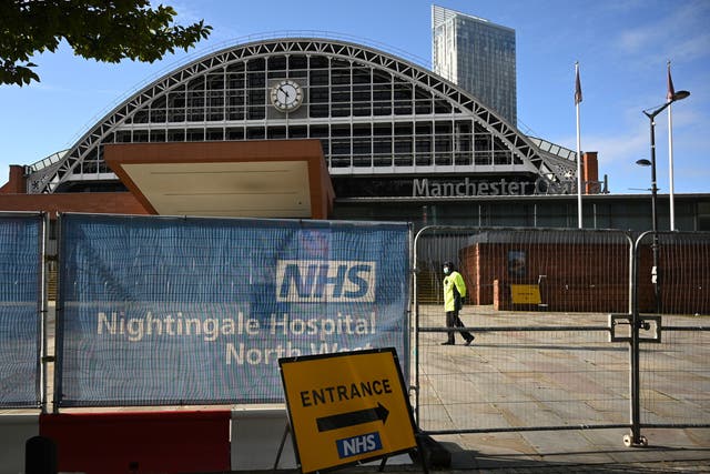 Three field hospitals  in Manchester, Sunderland and Harrogate are being mobilised to accept new patients