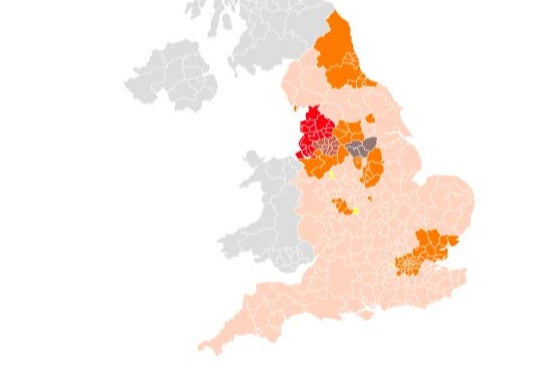 Coronavirus Tier Map - Which Areas Are In Tier 3 Lockdown? Covid Levels ...