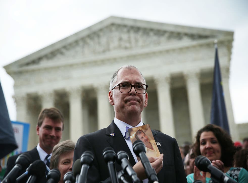 <p>Jim Obergefell’s case led to the legalisation of gay marriage in America  </p>
