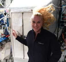 Astronaut casts her ballot from the International Space Station