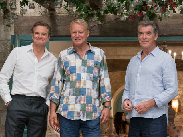 Colin Firth, Stellan Skarsgård and Pierce Brosnan in ‘Mamma Mia: Here We Go Again'