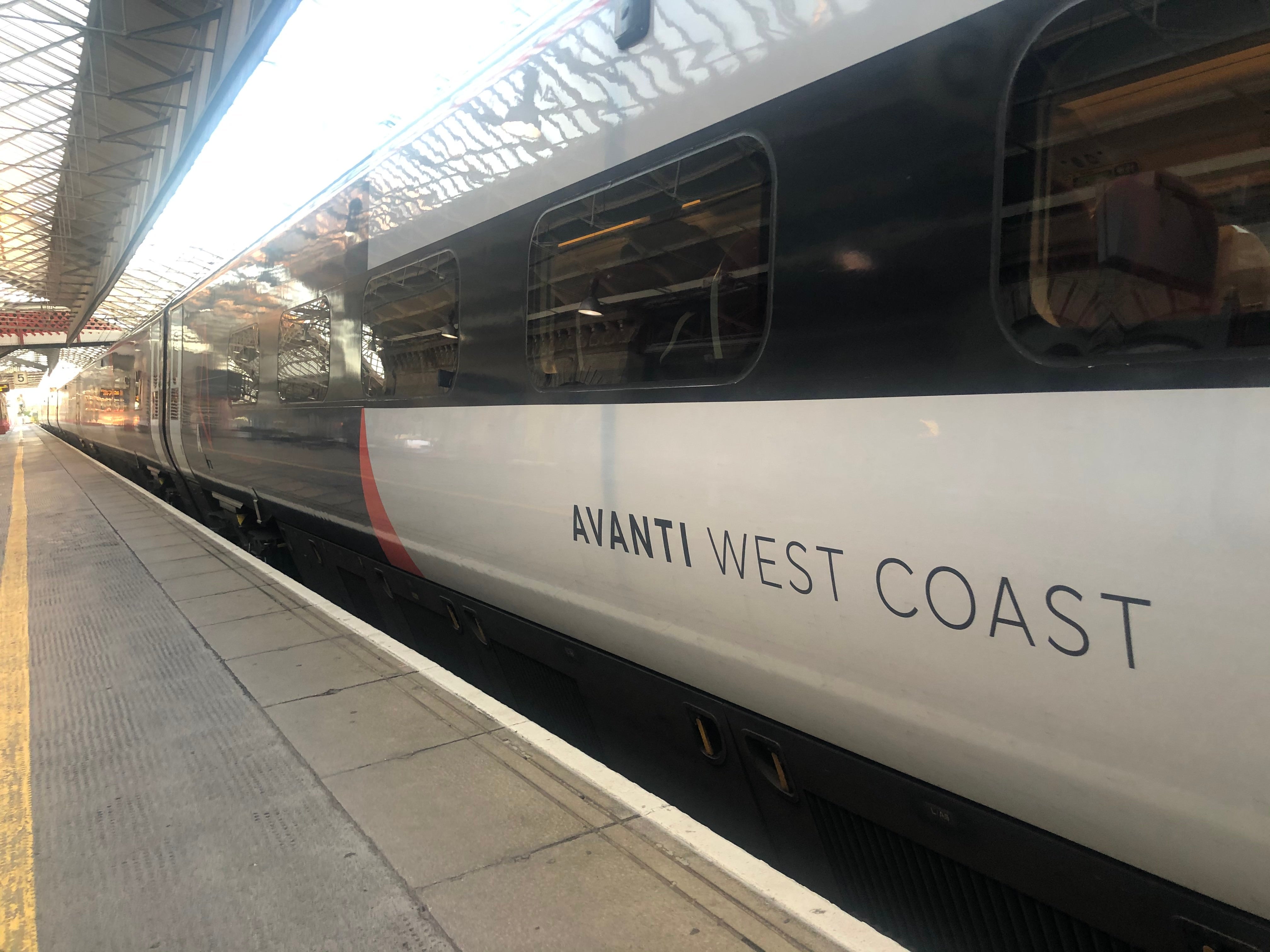 Departing when? Avanti West Coast train at Crewe station in Cheshire