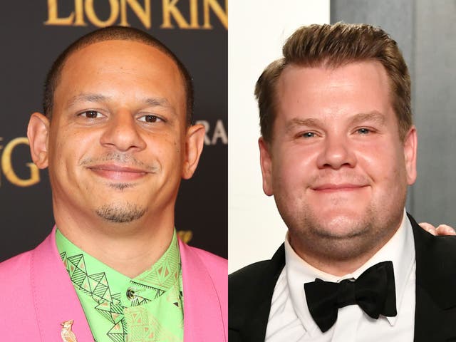 Eric Andre (left) and James Corden (right)