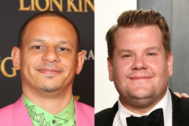Eric Andre (left) and James Corden (right)